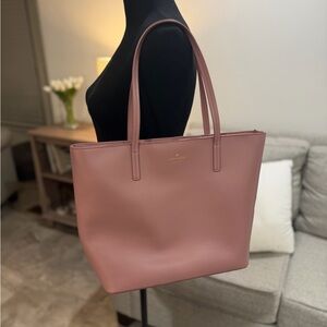 Kate Spade Mauve Pink Emilia Medium Smooth Leather Tote Bag